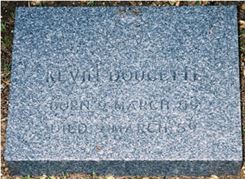 Headstone of Kevin Doucette.