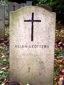 Original headstone prior to replacement in 2003