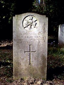 Original headstone prior to replacement in 2003