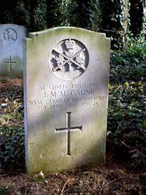 Pierre tombale originale, remplacée en 2003