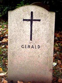 Pierre tombale originale, remplacée en 2003