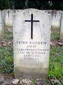Original headstone prior to replacement in 2003