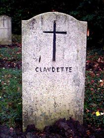 Original headstone prior to replacement in 2003