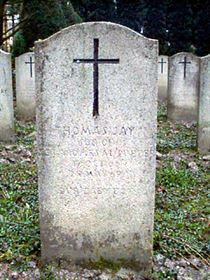 Original headstone prior to replacement in 2003