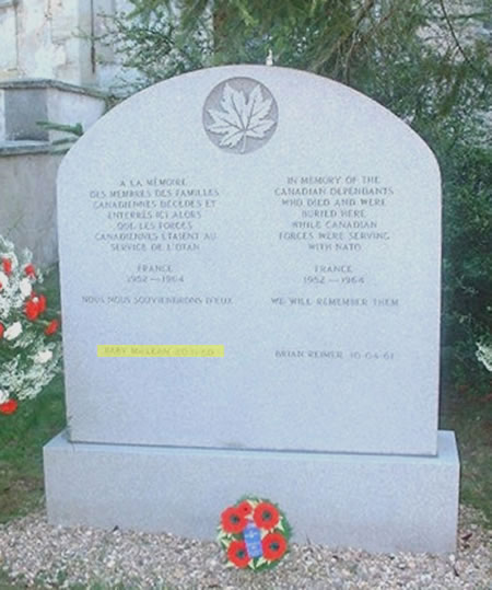 Headstone of Baby MacLean.