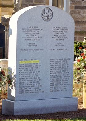 Headstone of Garry Skinner.