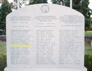 Headstone of Shelly Margaret Campbell.