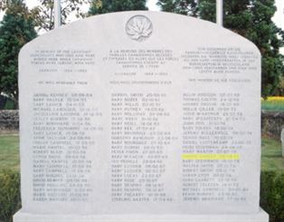 Headstone of Simone Goulet.