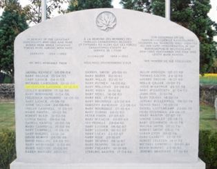 Headstone of Jacqueline Lalonde.