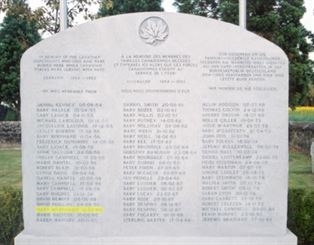 Pierre tombale de Mary MacDonald.