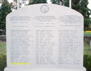 Headstone of Karen Elizabeth Manson.