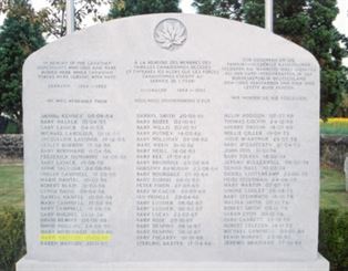 Headstone of Marie Marguerite Diane Racicot.