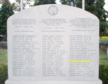 Headstone of Baby Girl Steinbach.