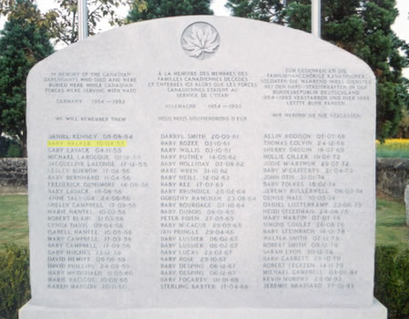 Pierre tombale de Baby Walker.