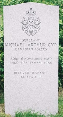 Headstone of Michael Arthur Cyr.