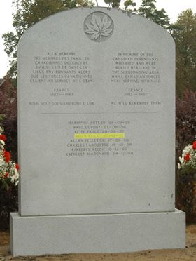 Headstone of Joseph Brian William Reich.