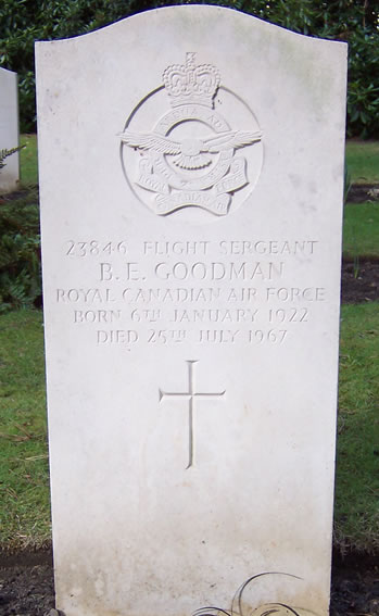 Headstone of B. E. Goodman.