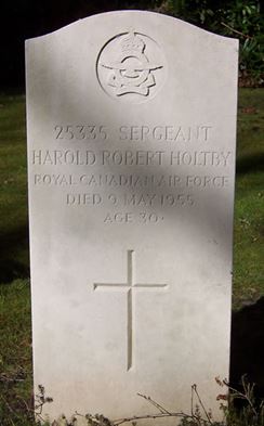Headstone of Harold Robert Holtby.