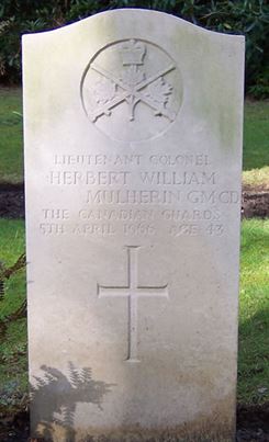 Headstone of Herbert William Mulherin.