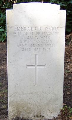 Headstone of Emerald D. Ward.