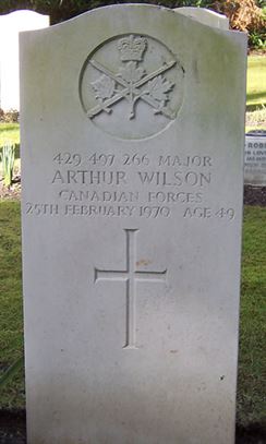 Headstone of Arthur Wilson.
