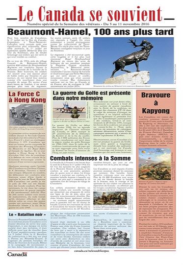 2016 - Canada Remembers Times