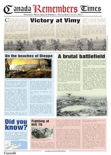 2017 - Canada Remembers Times