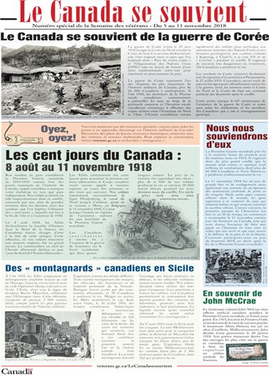 2018 - Canada Remembers Times