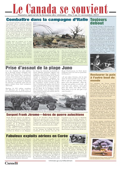 2019 - Canada Remembers Times