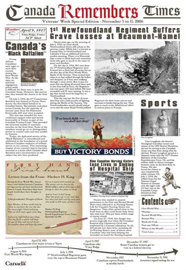 2006 - Canada Remembers Times