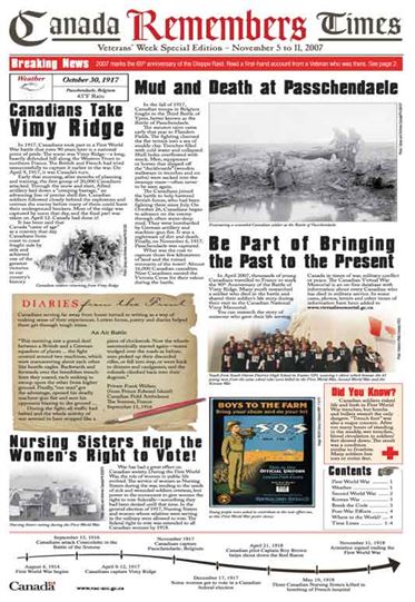 2007 - Canada Remembers Times