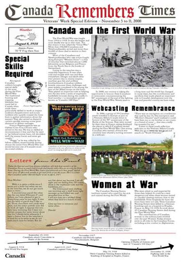 2008 - Canada Remembers Times
