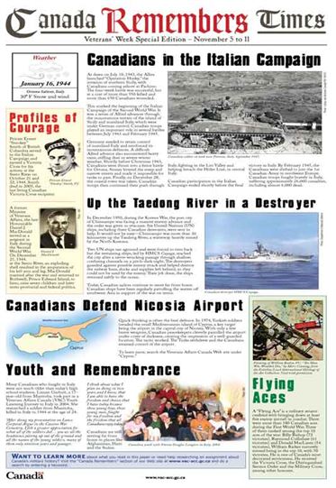 2009 - Canada Remembers Times