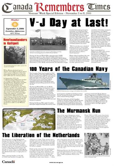 2010 - Canada Remembers Times