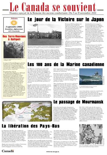 2010 - Canada Remembers Times