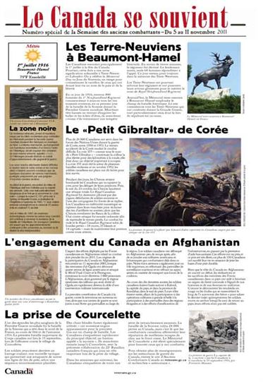 2011 - Canada Remembers Times
