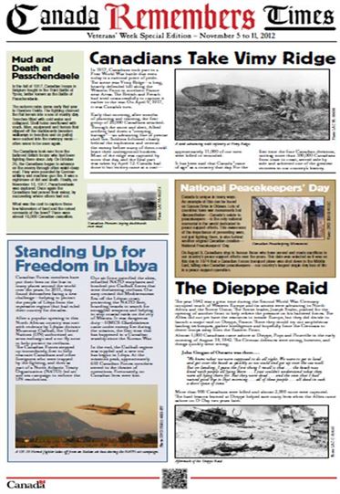 2012 - Canada Remembers Times