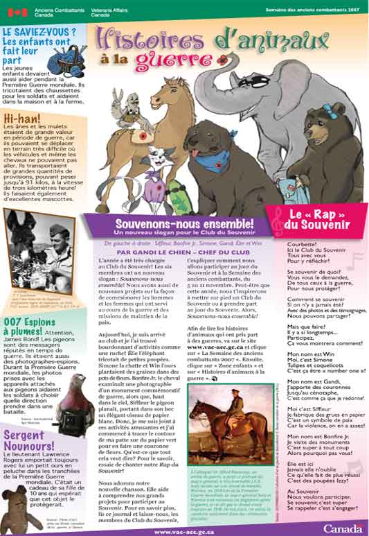 2007 - Histoires d'animaux à la guerre