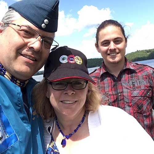 Sgt Cotton with his wife, Darlene Jeffreys and son Pierre-Alexandre